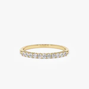 14k 0.30ctw 11 Stone Basket Setting Diamond Wedding Ring