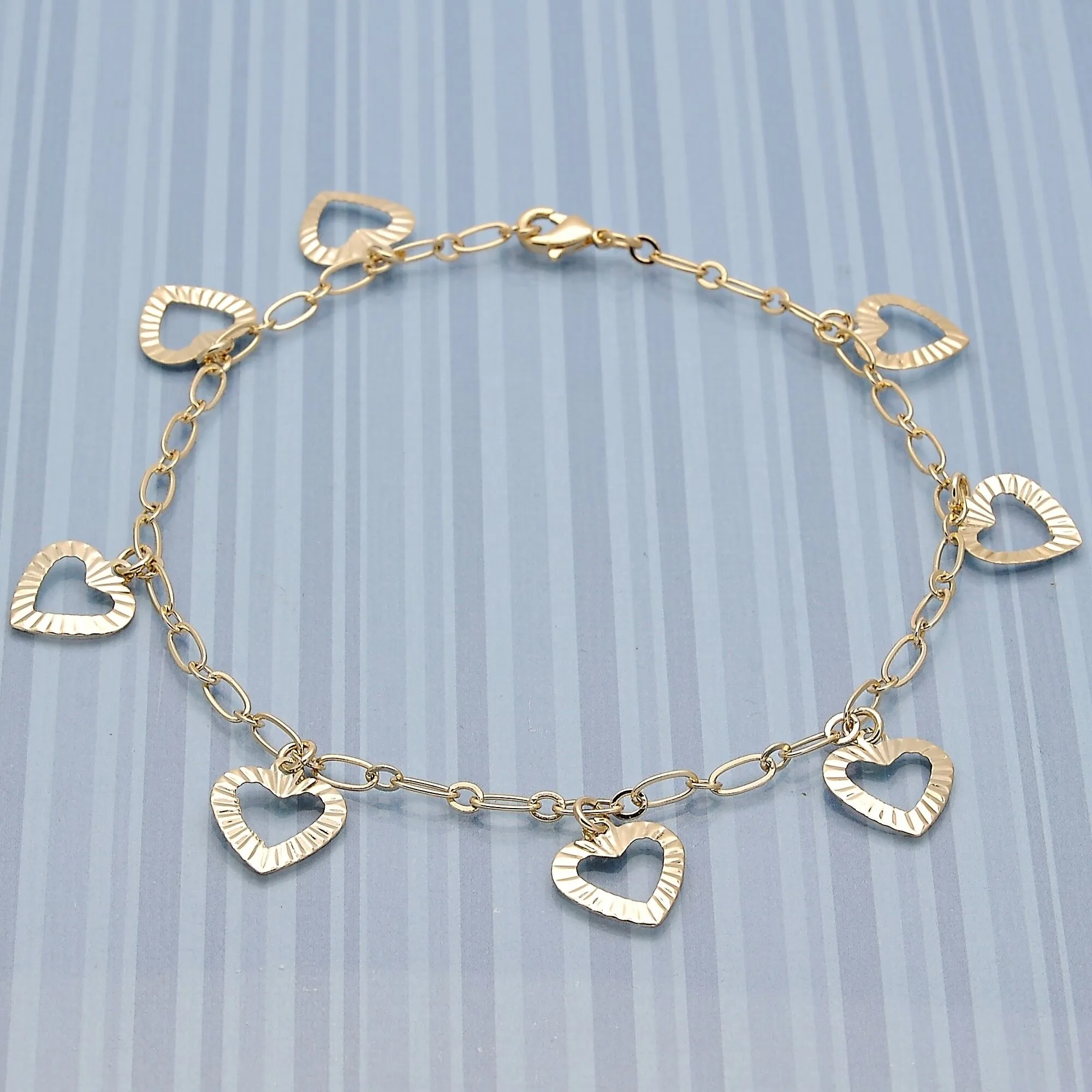 14K Gold Filled Fill Heart Anklet