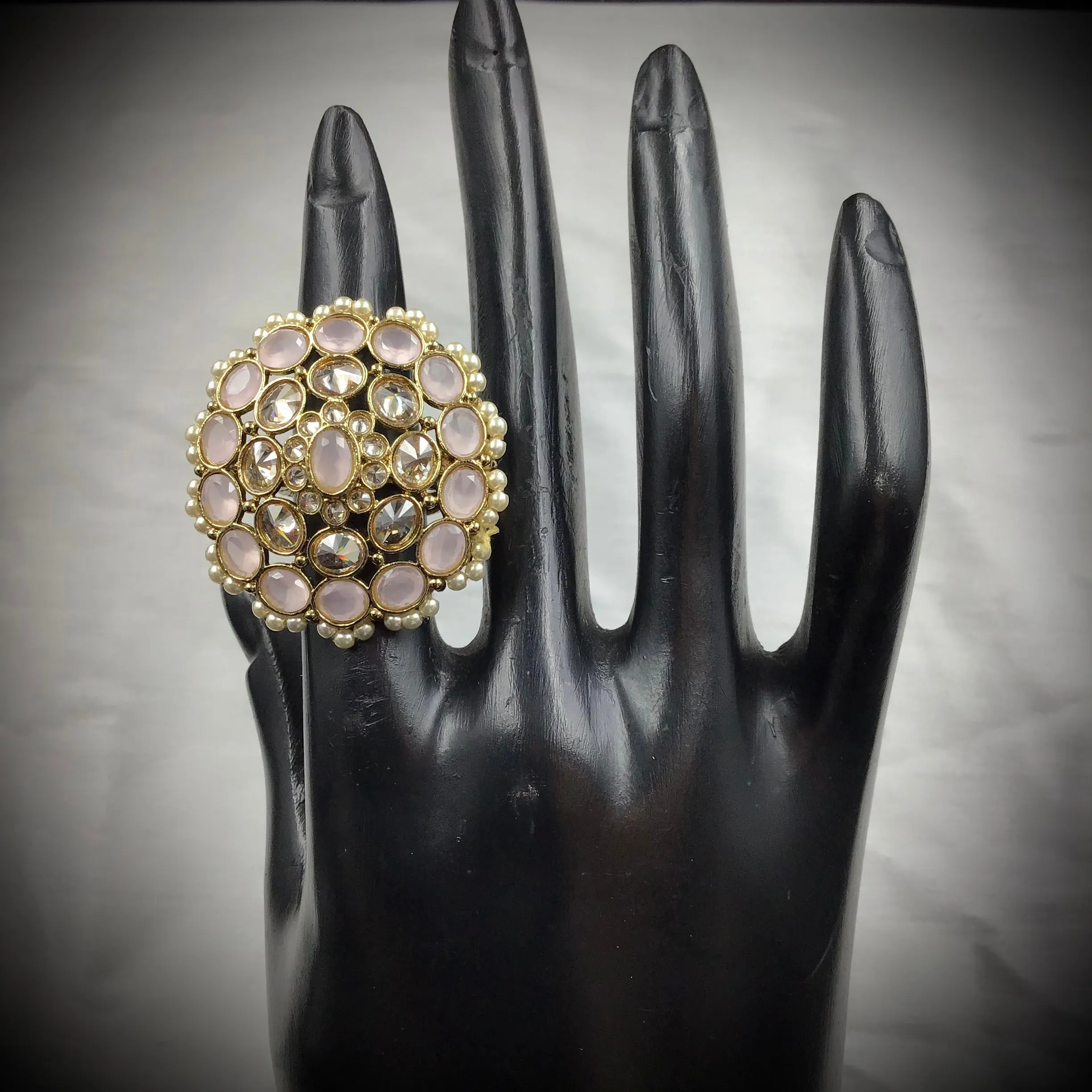 Antique Cocktail Pink Ring 19858-7042