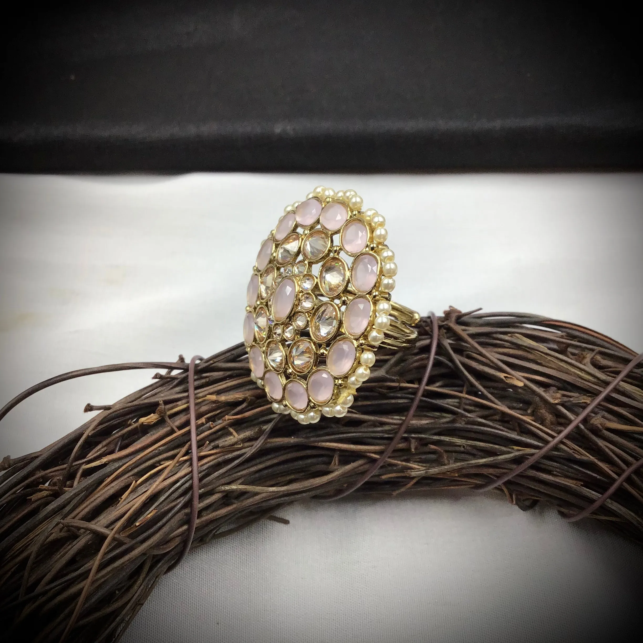 Antique Cocktail Pink Ring 19858-7042