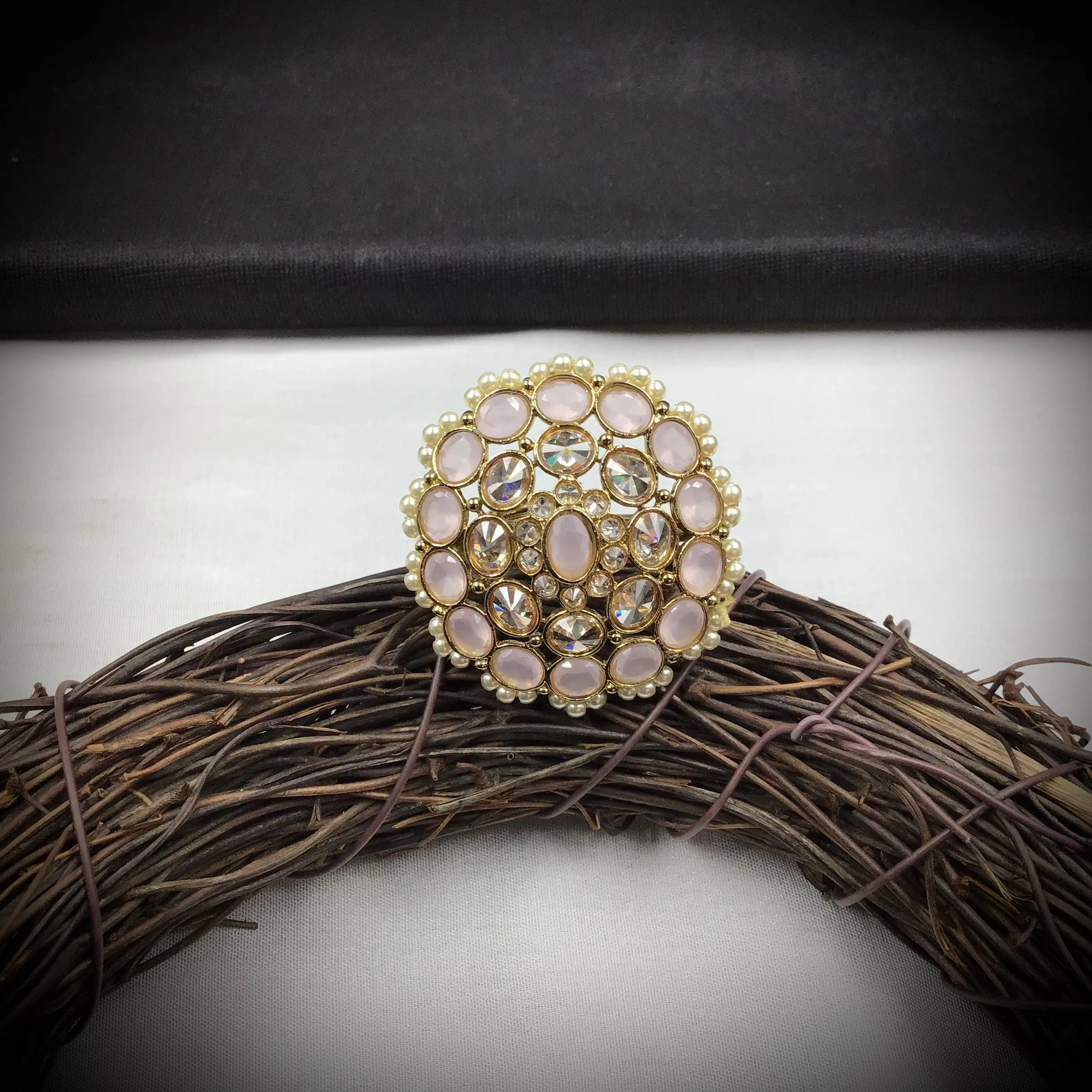 Antique Cocktail Pink Ring 19858-7042