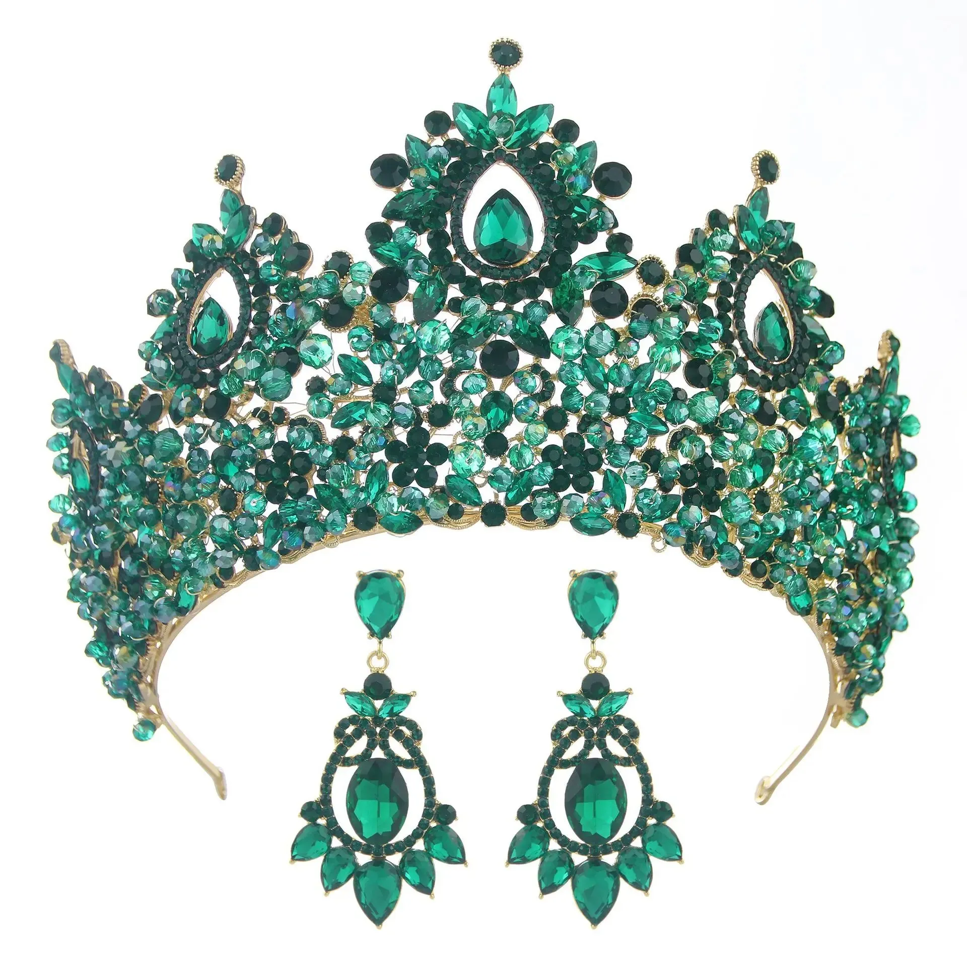 Big Crystal Royal Queen Crown Party Tiara Pageant Hair Accessories