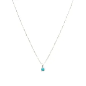 Birthstone Necklace | Silver & Turquoise