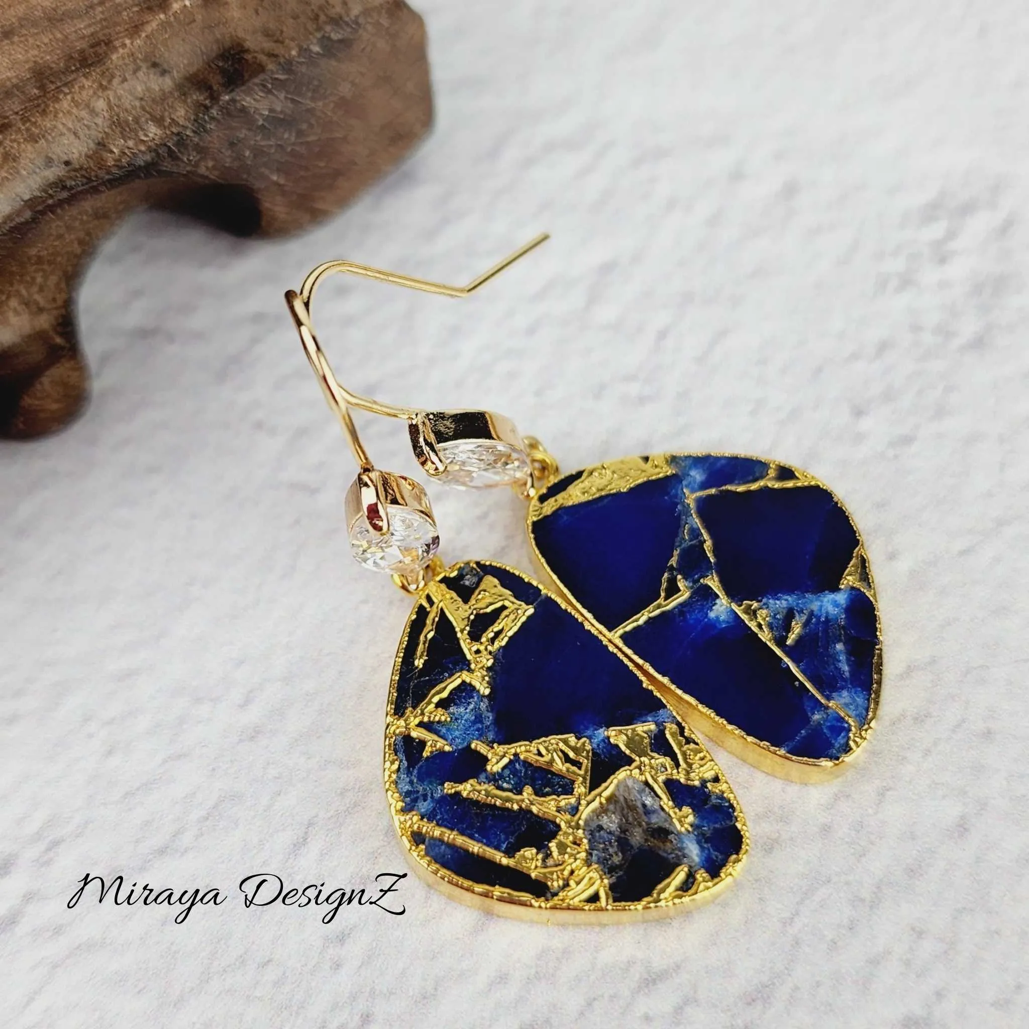 Blue Mojave Turquoise Teardrop Earring