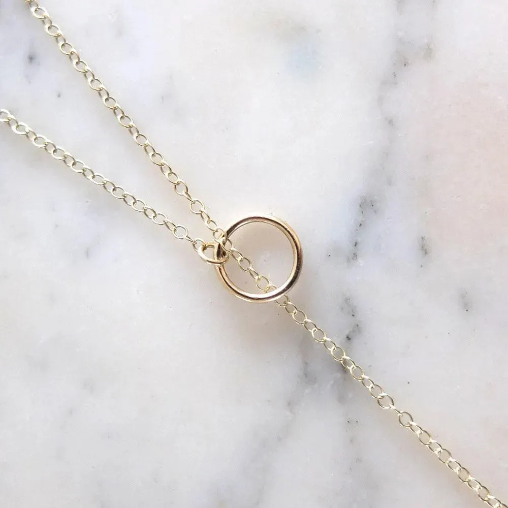 Bobbie Necklace | Handmade 9ct Yellow Gold Citrine Gemstone Lariat Necklace