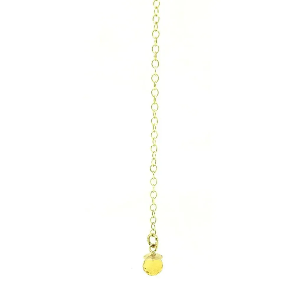Bobbie Necklace | Handmade 9ct Yellow Gold Citrine Gemstone Lariat Necklace