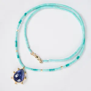 Borealis Tanzanite & Sleeping Beauty Turquoise Necklace
