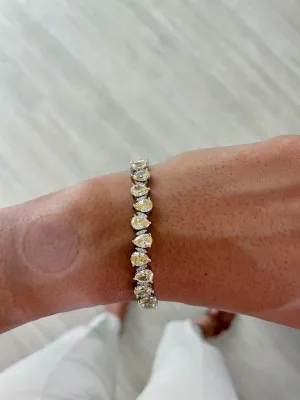 Borneo Tear Droplets Citrine Diamond Bracelet
