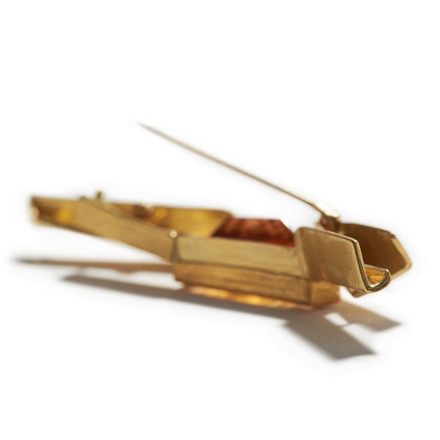 Brooch with Carved Citrine