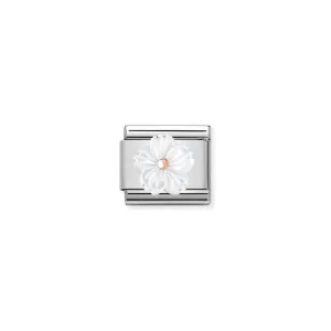 Composable Mother Of Pearl Flower Link - 430510/02