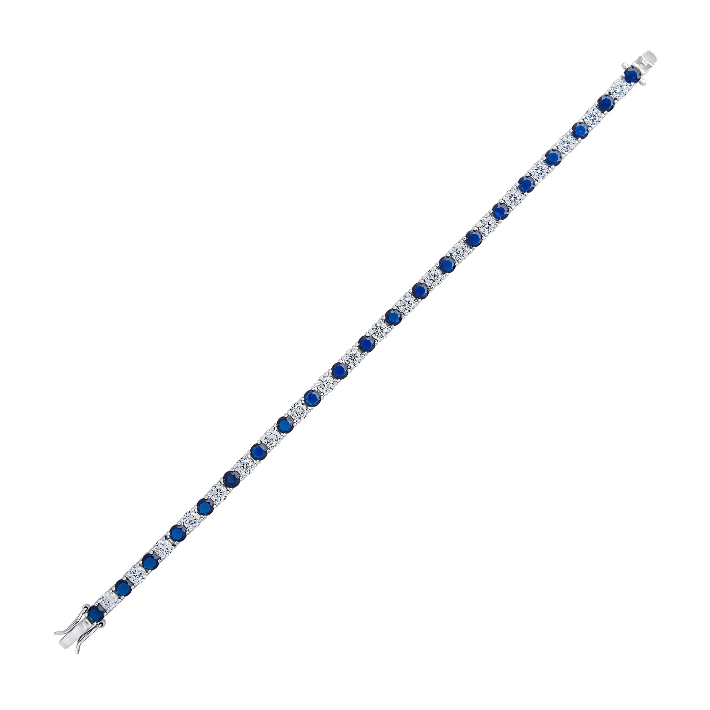 Cressida Tennis Bracelet (Sapphire/White)