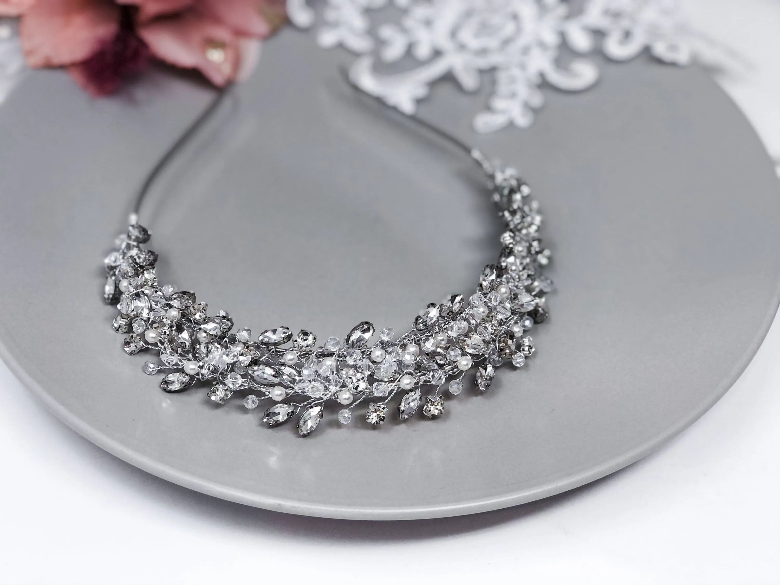 Crystal Bridal Tiara - Wedding Crown - Sparkly Tiara - Wedding Jewellery - Bridal Headband - Bride Headpiece