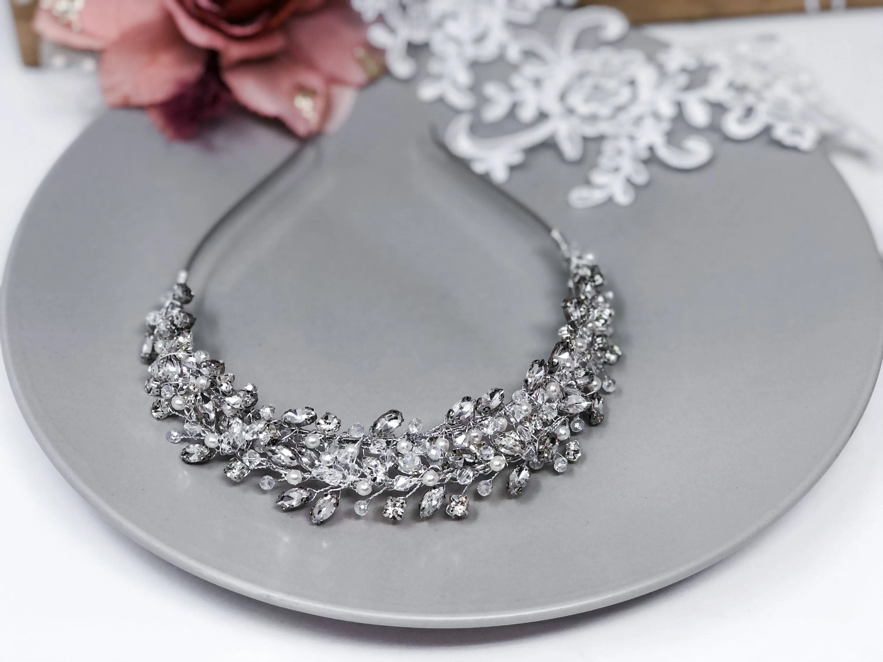 Crystal Bridal Tiara - Wedding Crown - Sparkly Tiara - Wedding Jewellery - Bridal Headband - Bride Headpiece