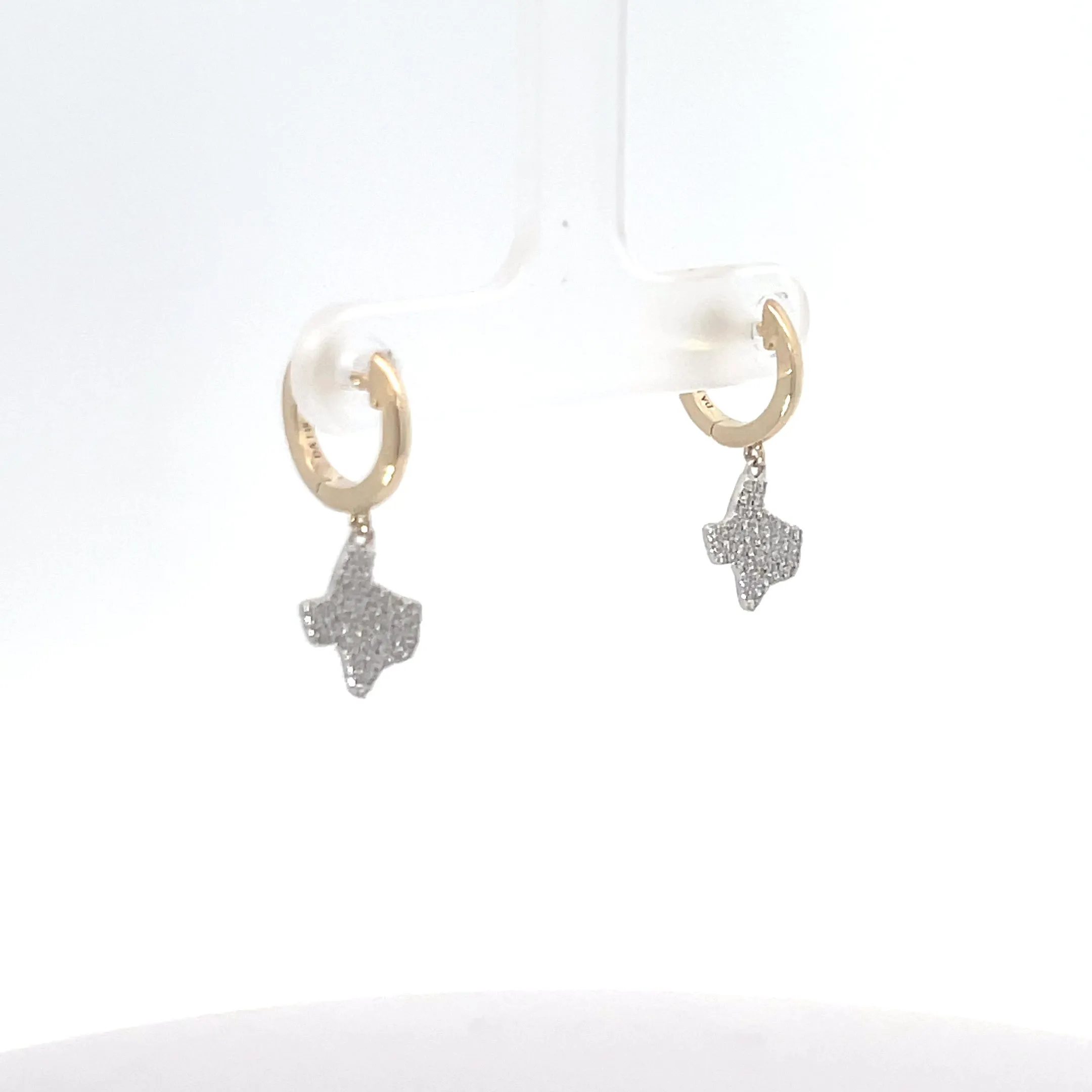 Diamond Texas Dangle Earrings Regard Jewelry Austin Texas