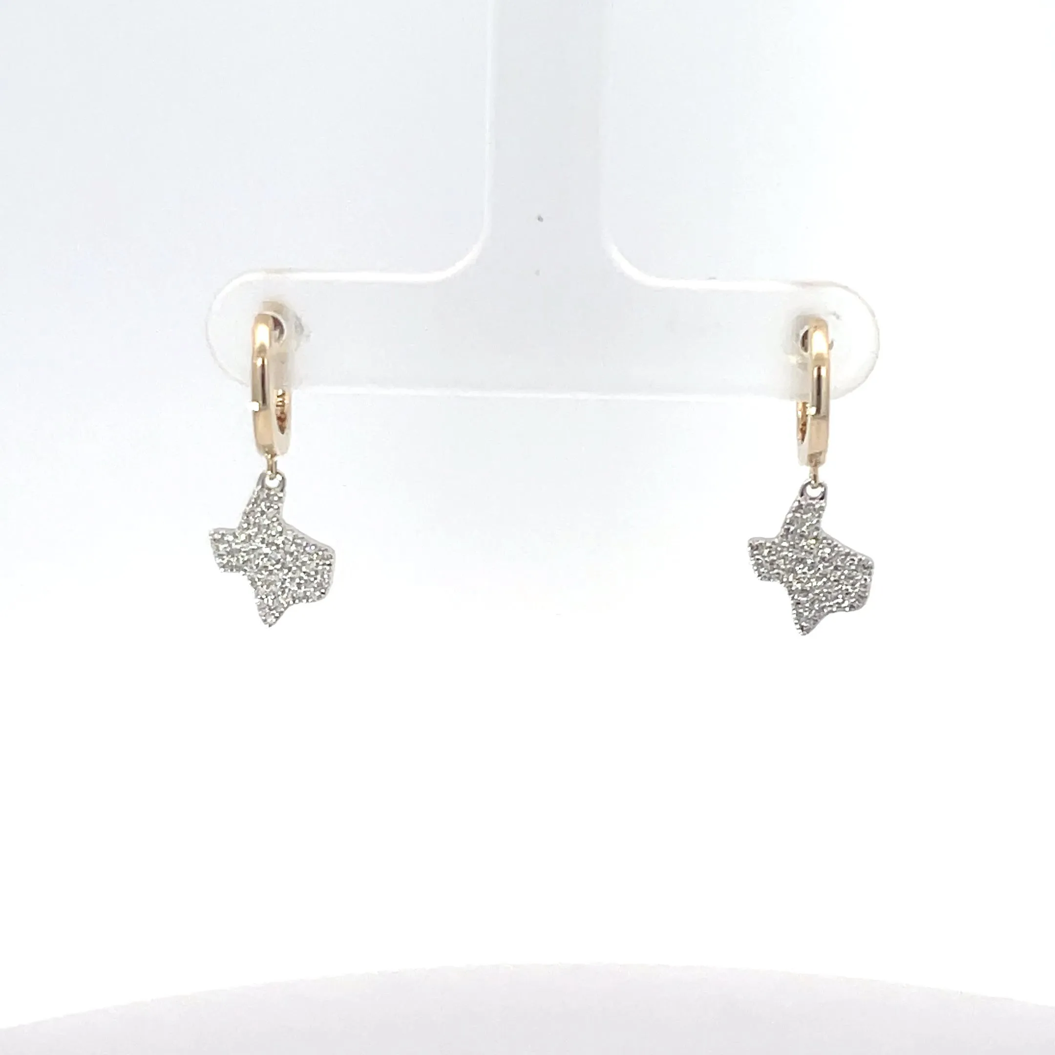 Diamond Texas Dangle Earrings Regard Jewelry Austin Texas
