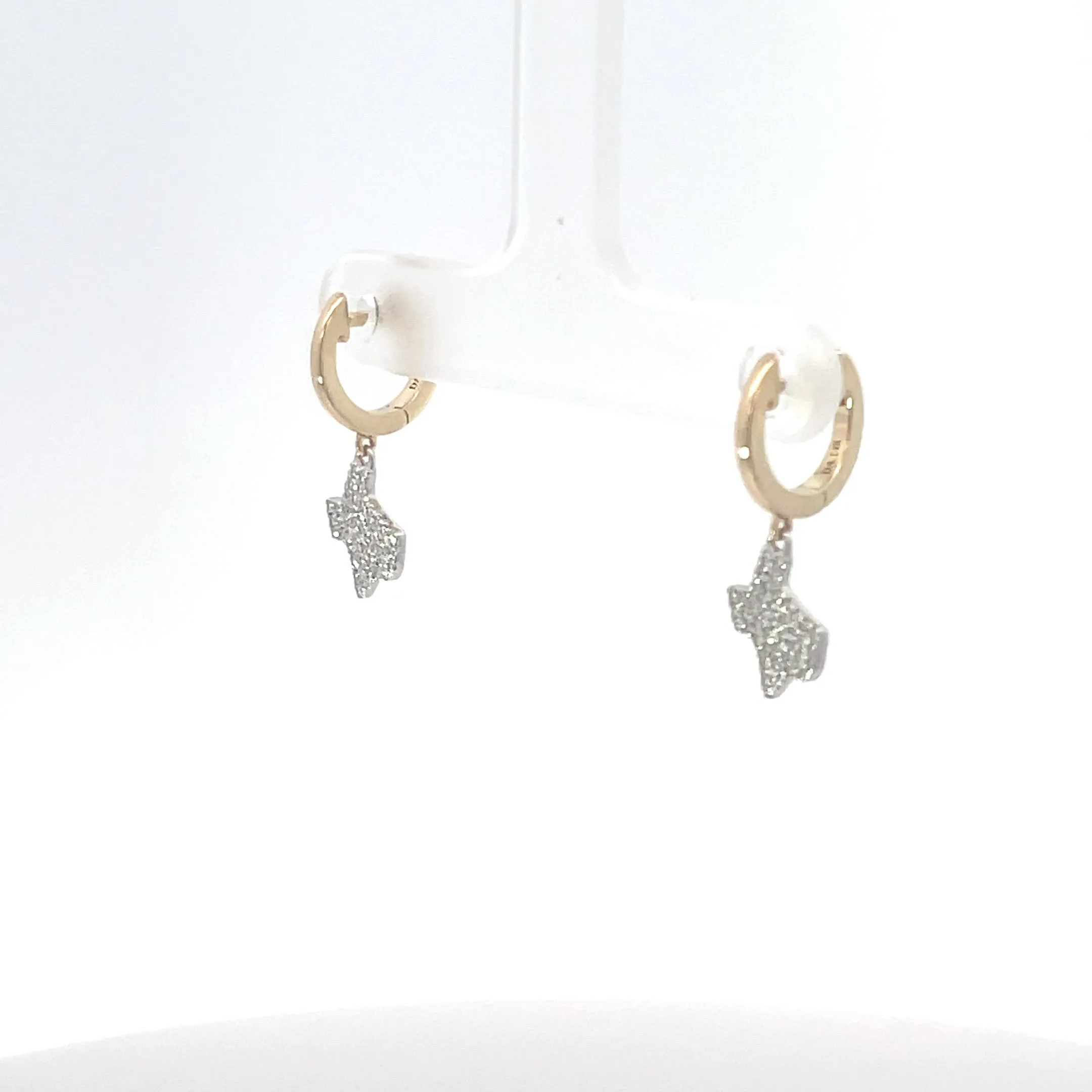Diamond Texas Dangle Earrings Regard Jewelry Austin Texas