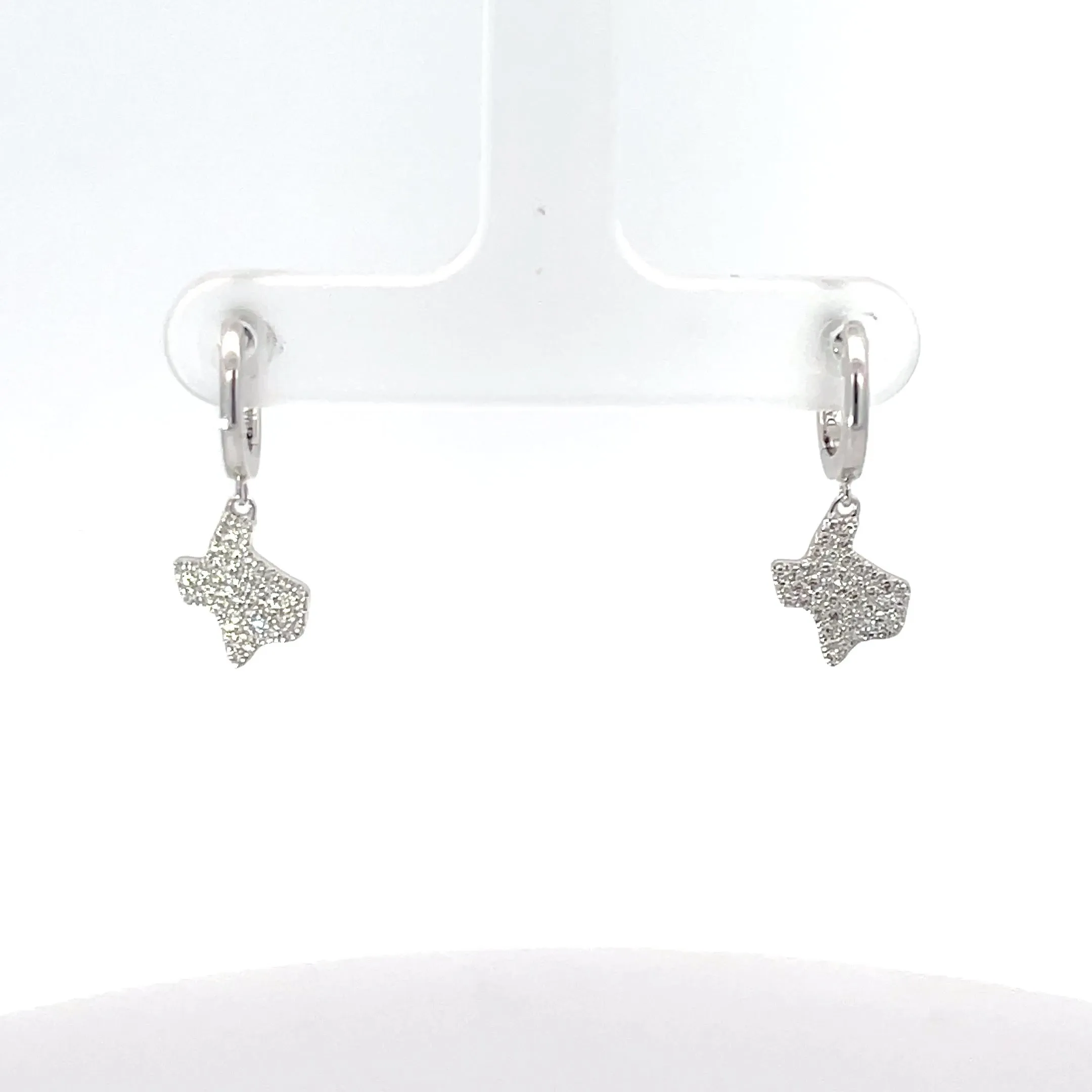 Diamond Texas Dangle Earrings Regard Jewelry Austin Texas