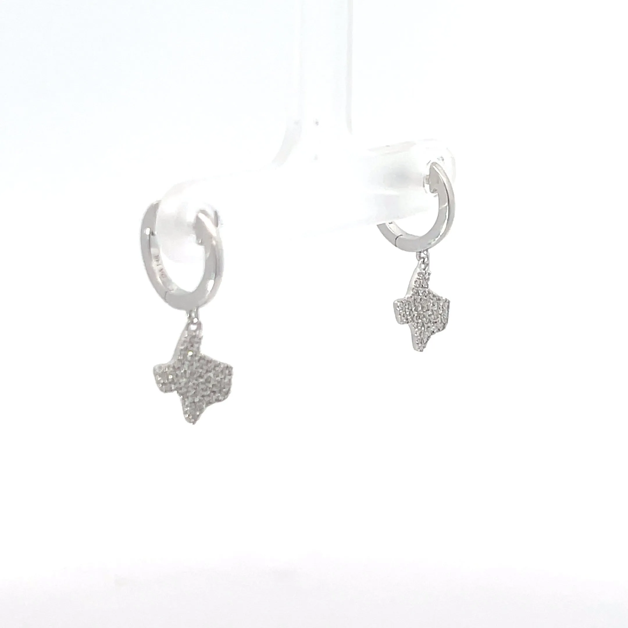 Diamond Texas Dangle Earrings Regard Jewelry Austin Texas