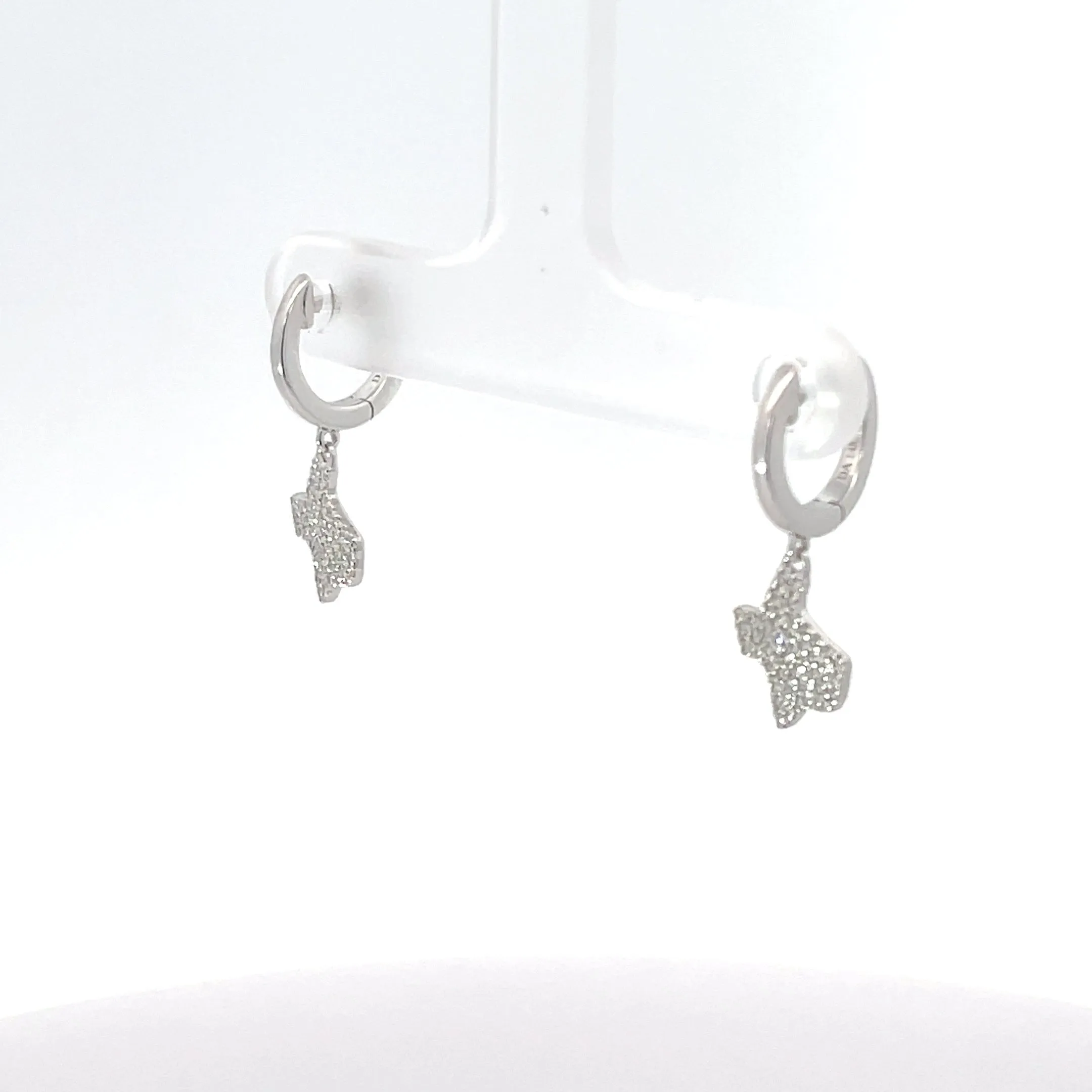 Diamond Texas Dangle Earrings Regard Jewelry Austin Texas