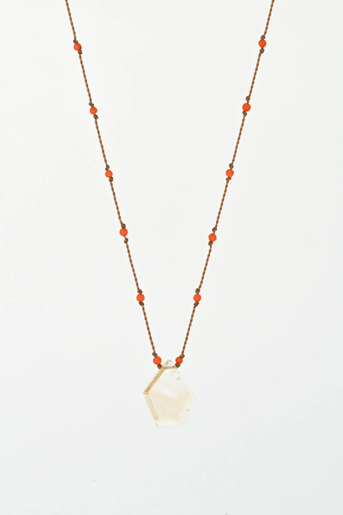 Drop of Sunshine Necklace - Coral