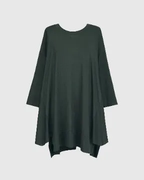 Essential Oversized Trapeze Top, Green by Alembika