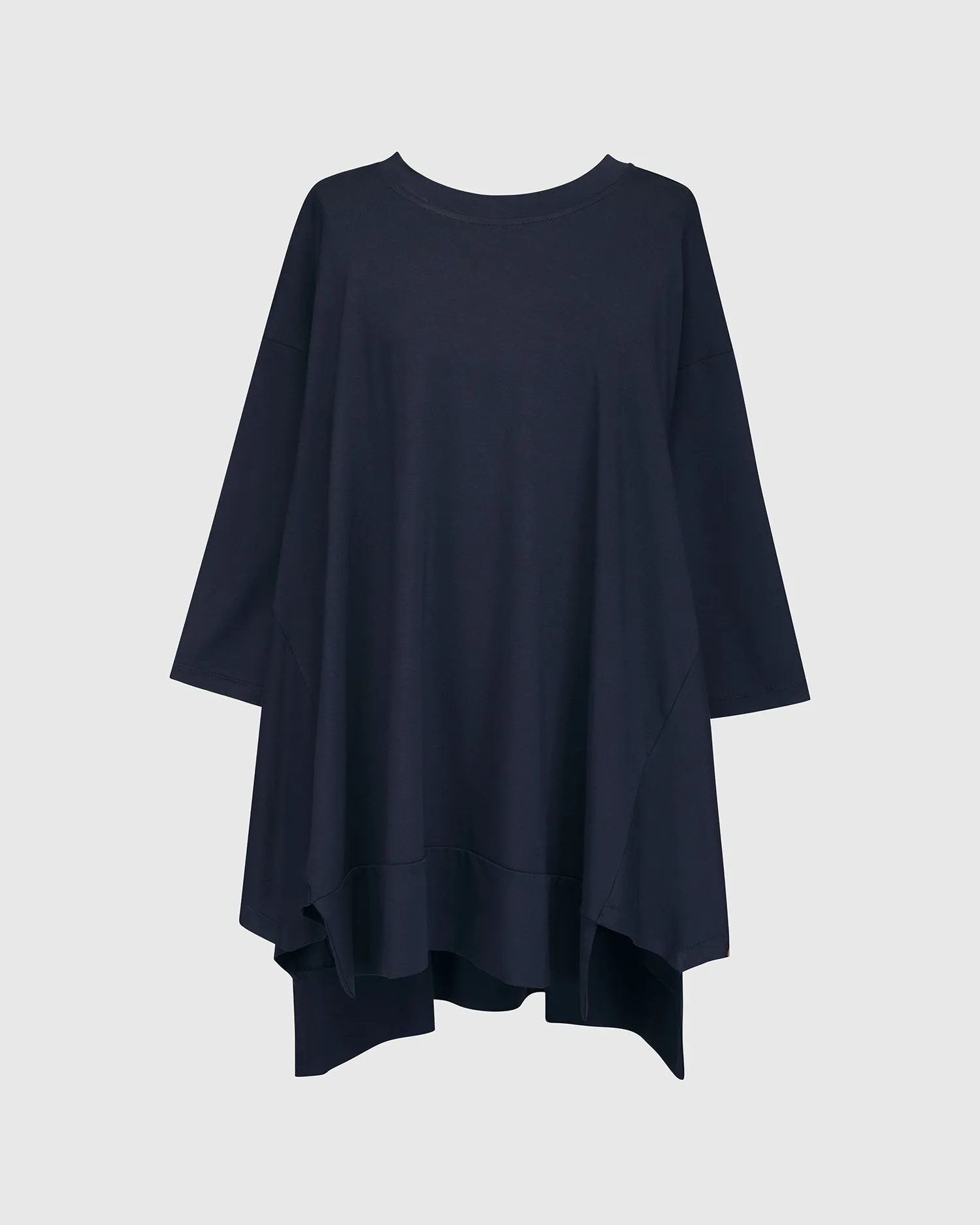 Essential Oversized Trapeze Top, Navy By Alembika