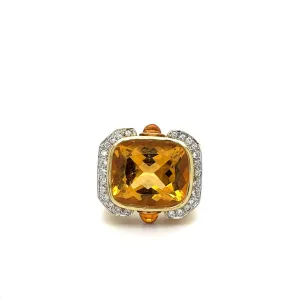 Estate Citrine and Diamond Ring at Regard Jewelry in Austin, Texas