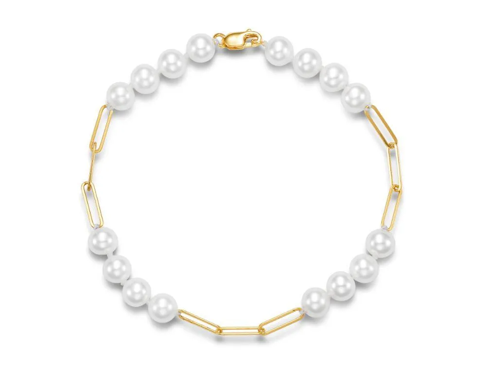 Freshwater Pearl   Link Marisa Bracelet