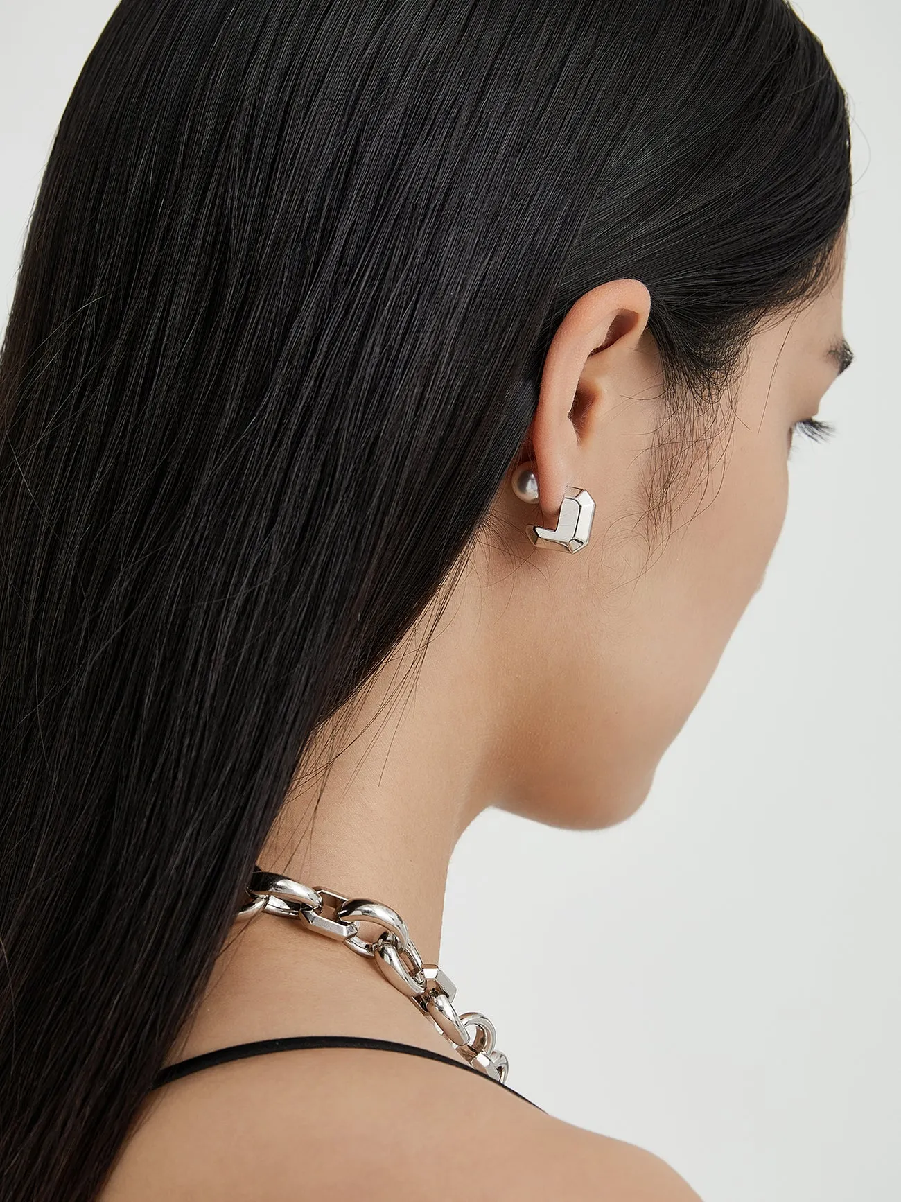 Gem Front & Back Stud Earring