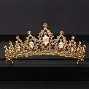 Gold Teardrop Tiara