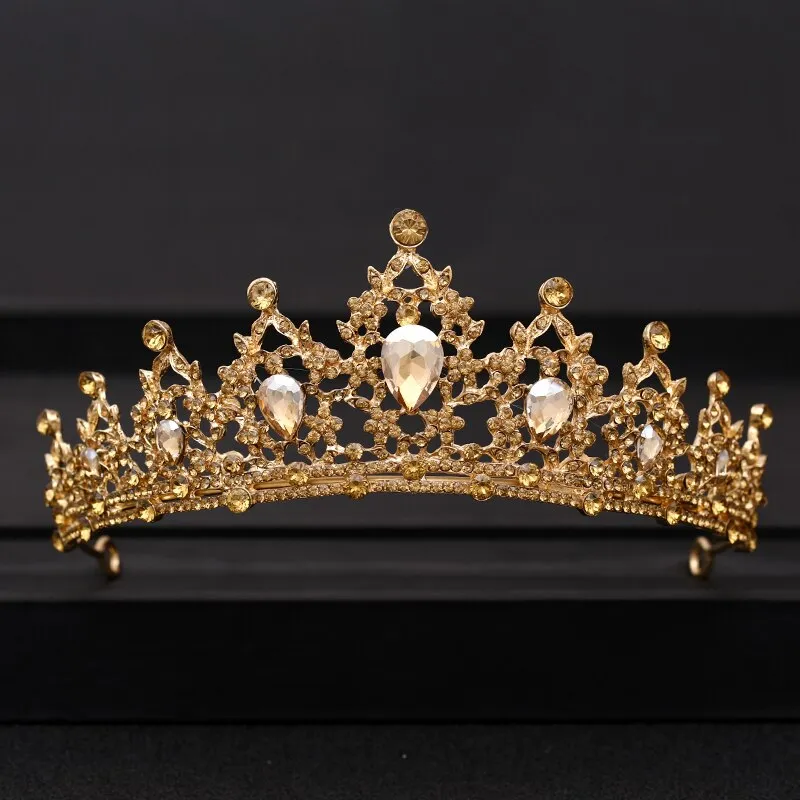 Gold Teardrop Tiara