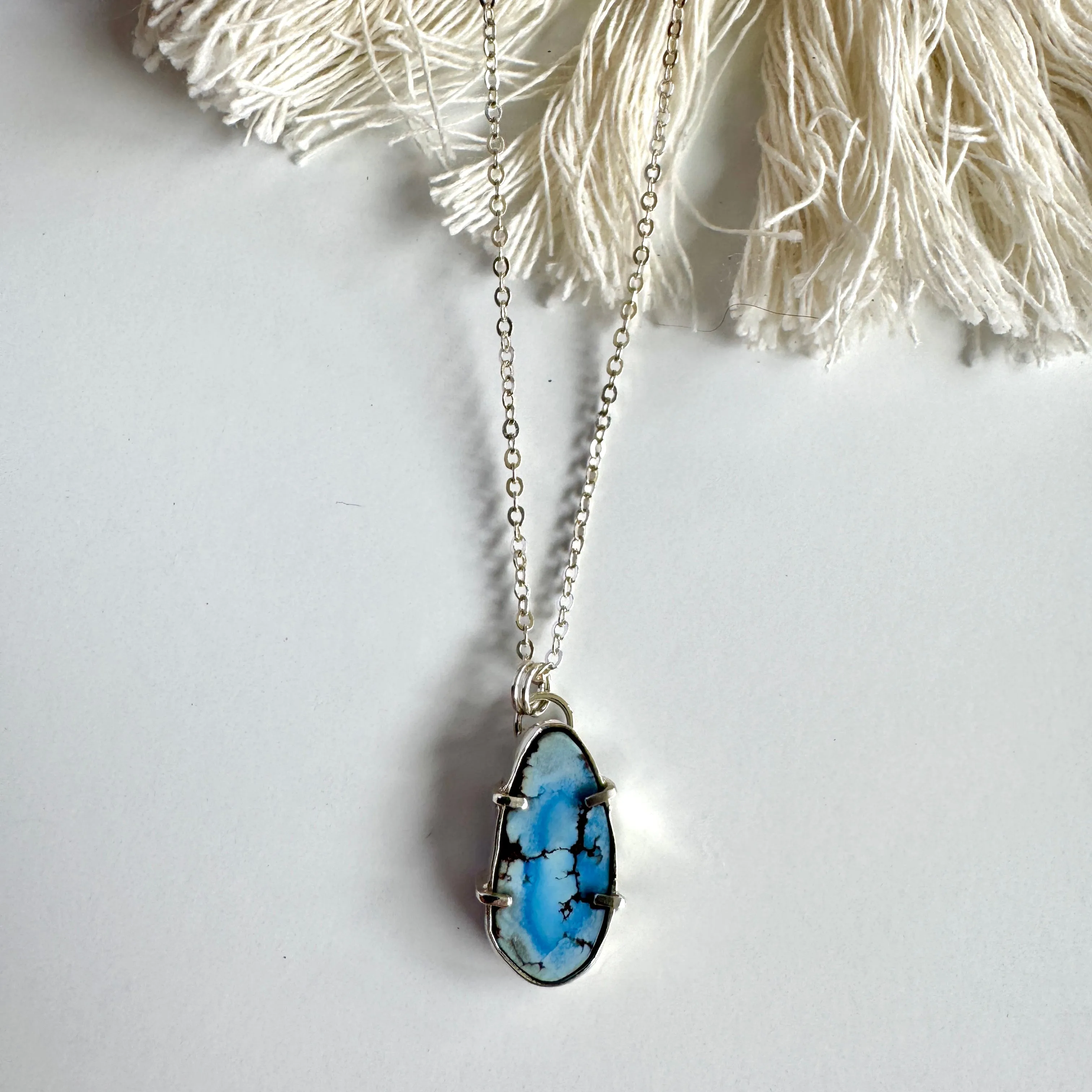 Golden Hills Turquoise Pendant with Prongs