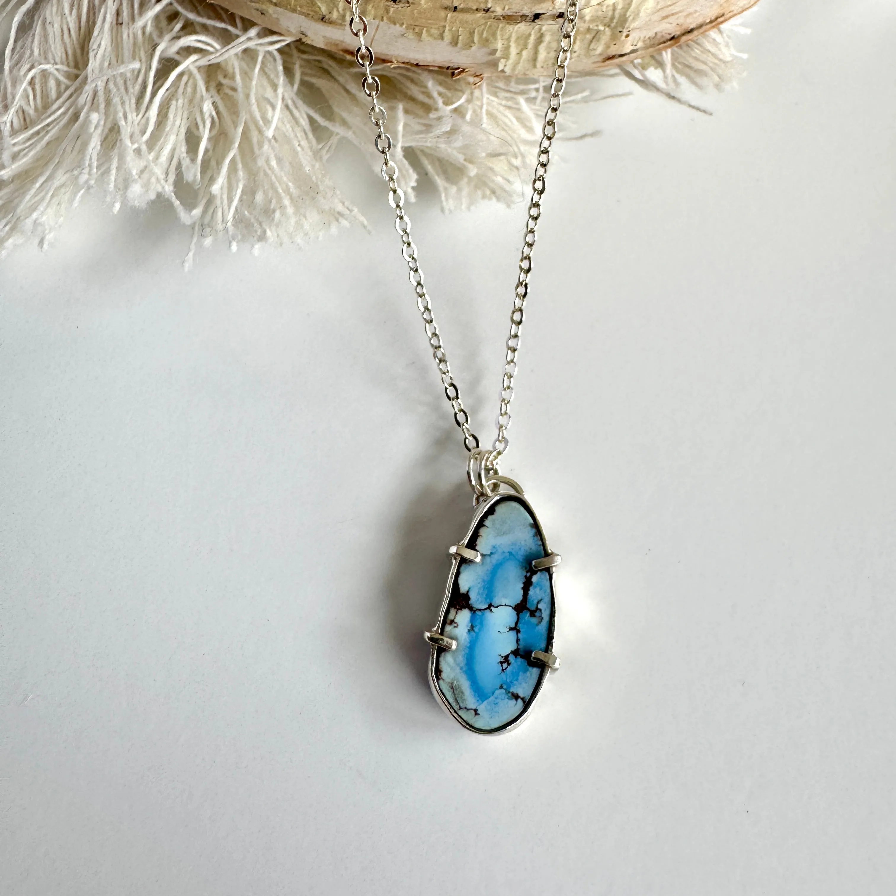 Golden Hills Turquoise Pendant with Prongs