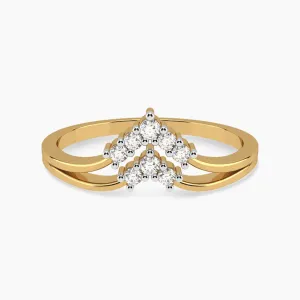 Golden Tiara Yellow Gold Diamond Ring