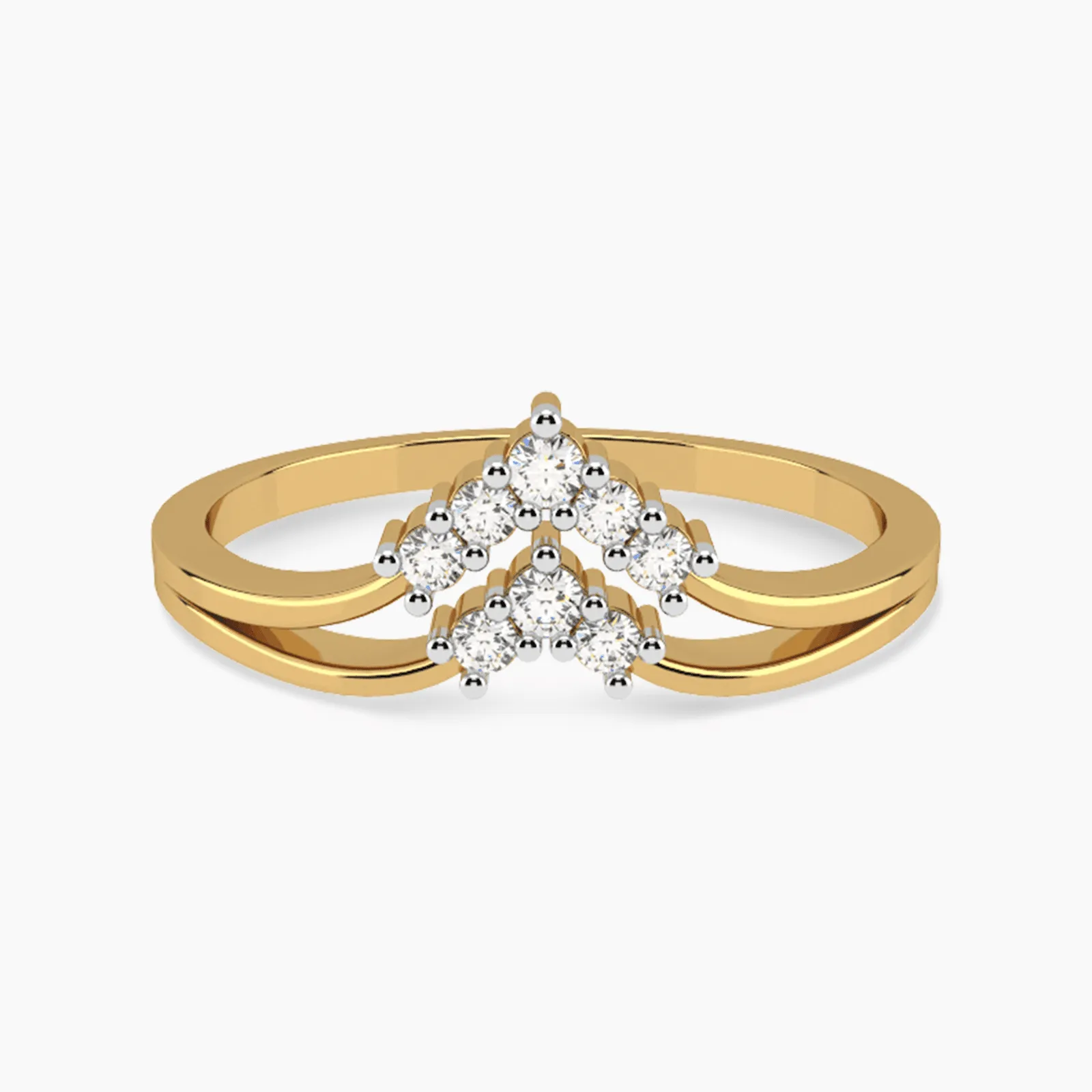 Golden Tiara Yellow Gold Diamond Ring