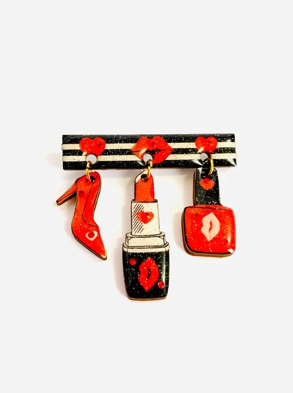 Heart Statement Brooch by Rosie Rose Parker