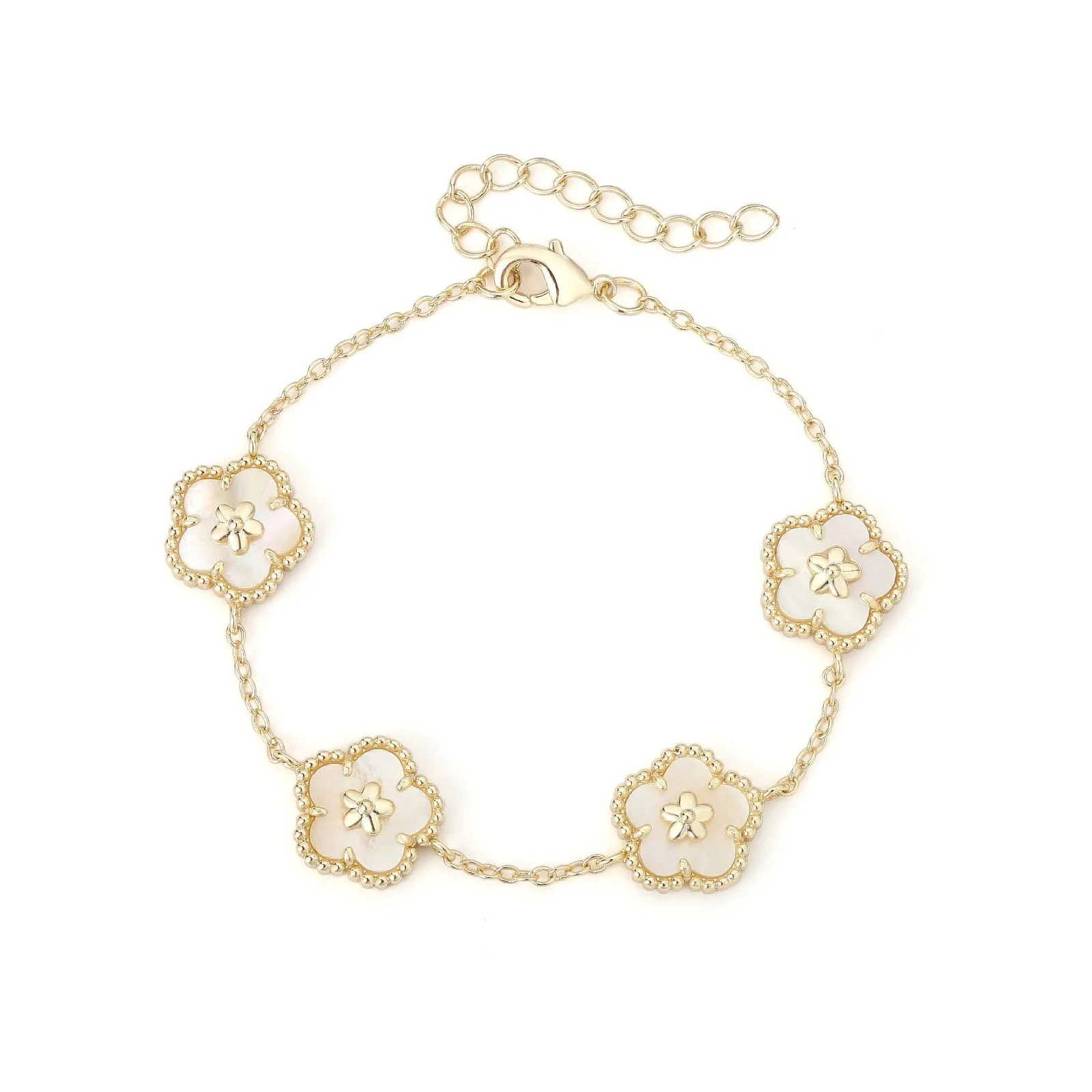 Inlay Flower Mother of Pearl Bracelet