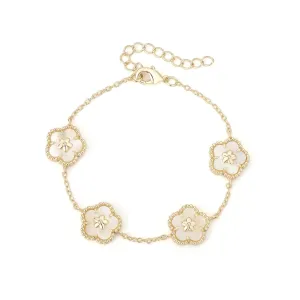 Inlay Flower Mother of Pearl Bracelet