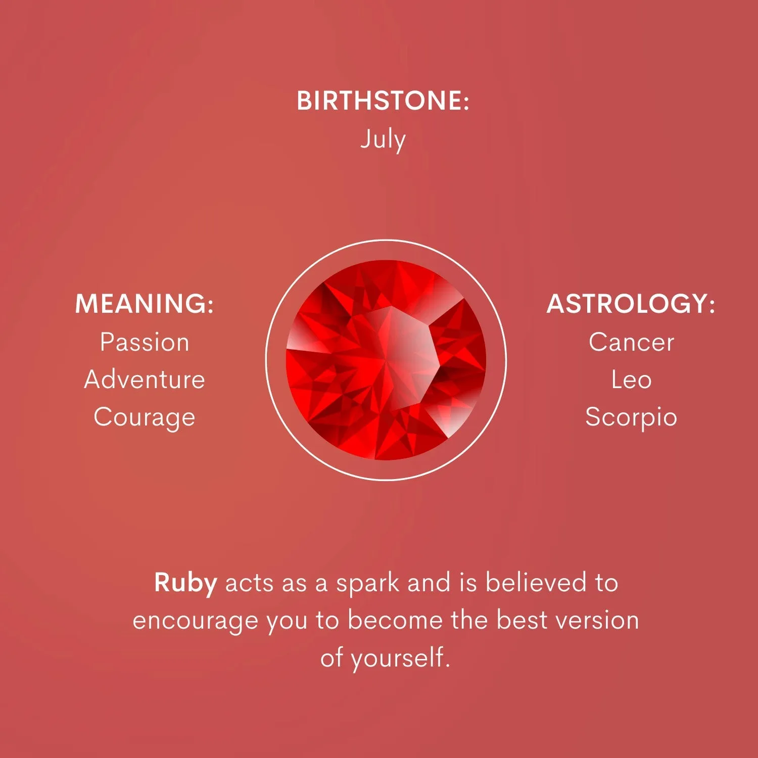 July Birthstone Silver Necklace
