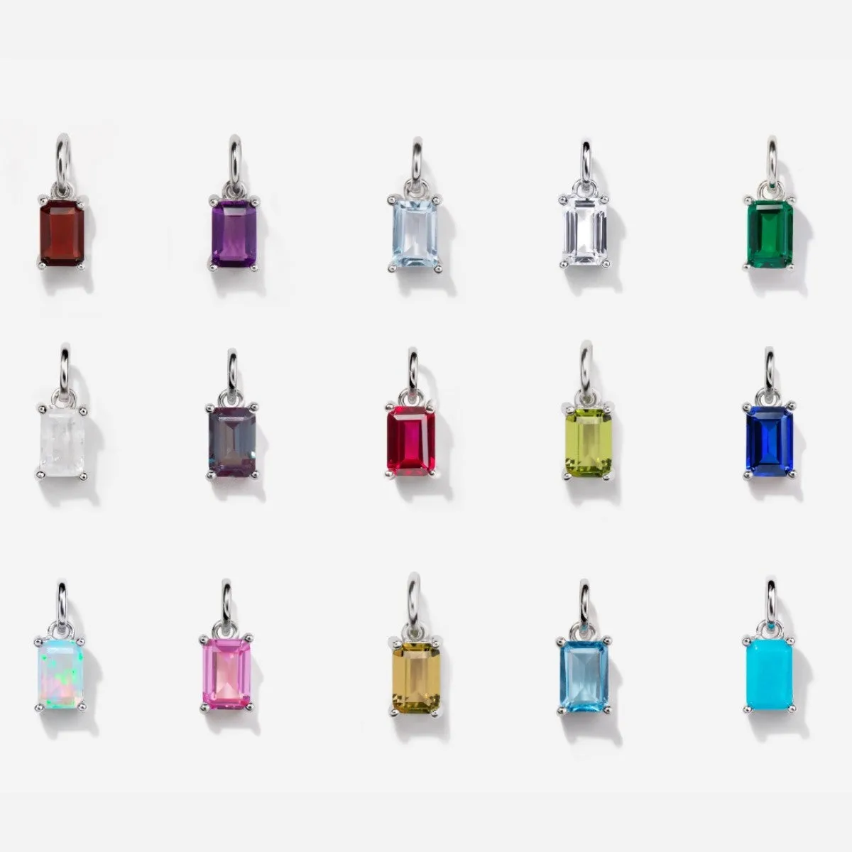 July Birthstone Silver Necklace