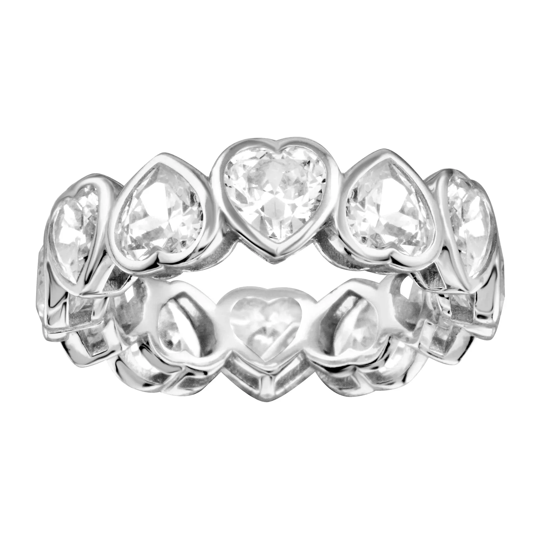 Jumbo Heart Eternity Ring