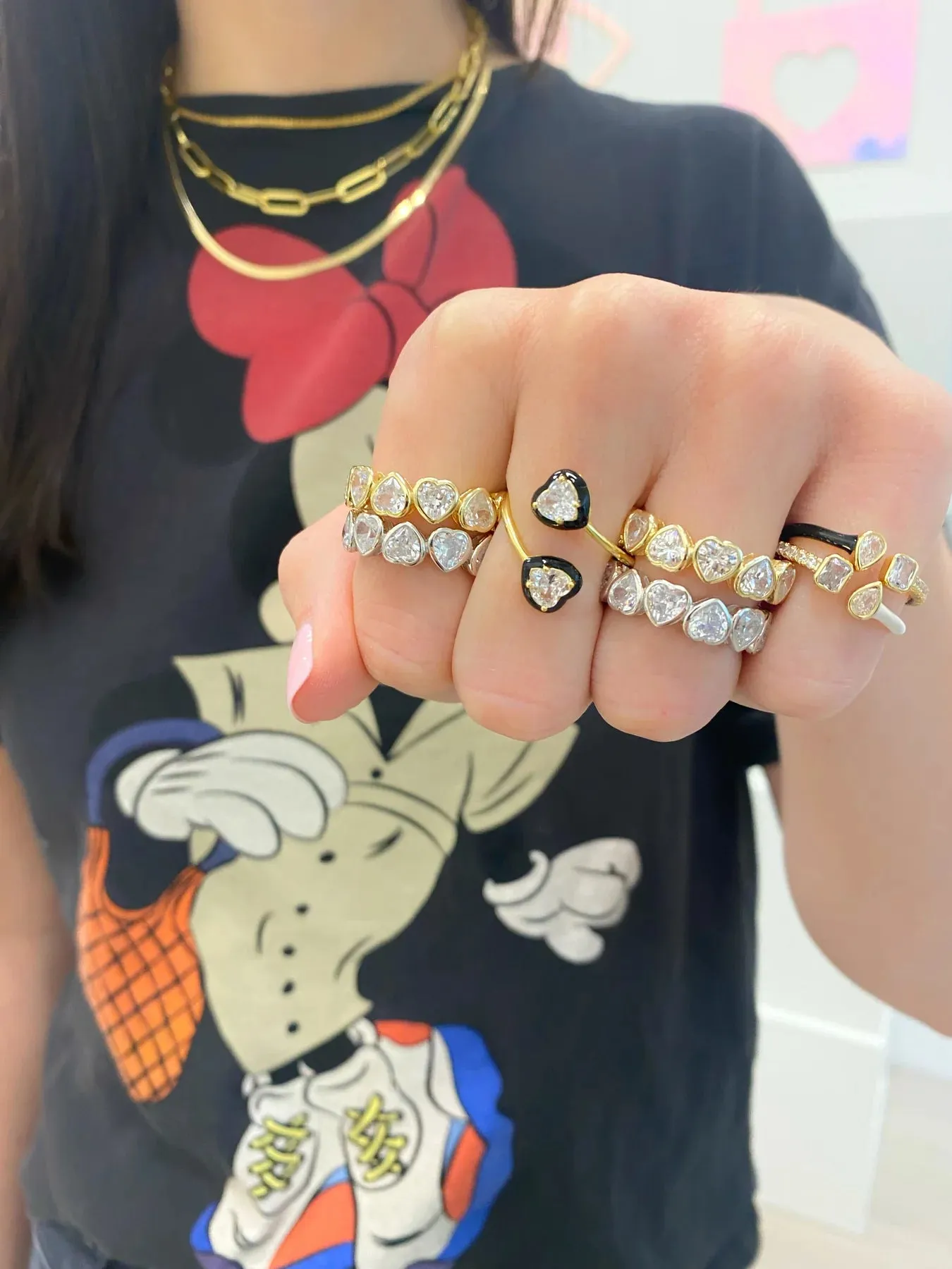 Jumbo Heart Eternity Ring