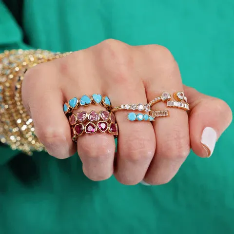 Jumbo Heart Eternity Ring