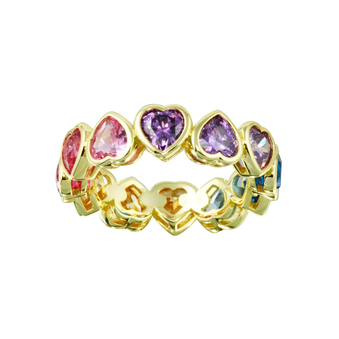 Jumbo Heart Eternity Ring