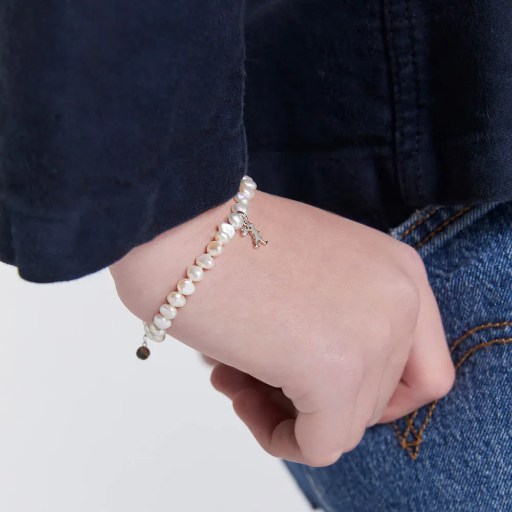 Karen Walker Mini Girl With Pearls Bracelet - Sterling Silver