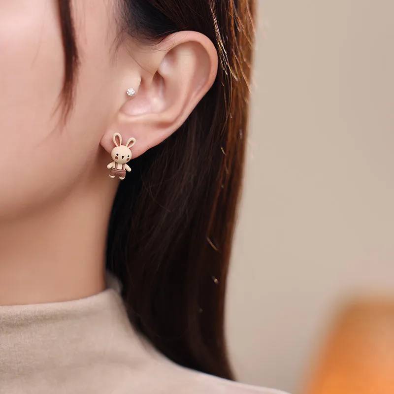 Kawaii Candy Color Little Rabbit Earrings