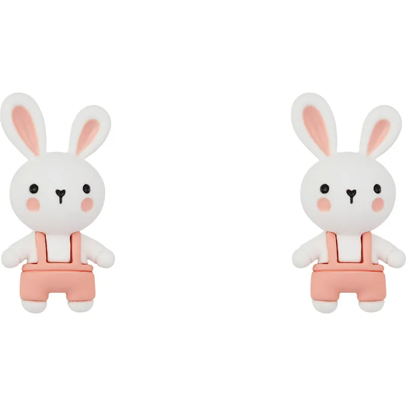 Kawaii Candy Color Little Rabbit Earrings
