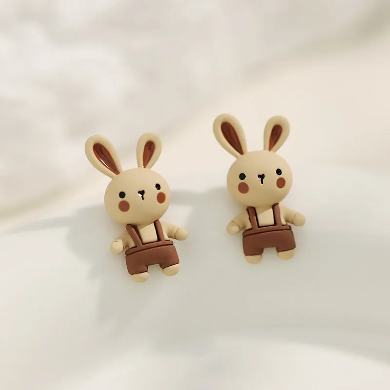Kawaii Candy Color Little Rabbit Earrings