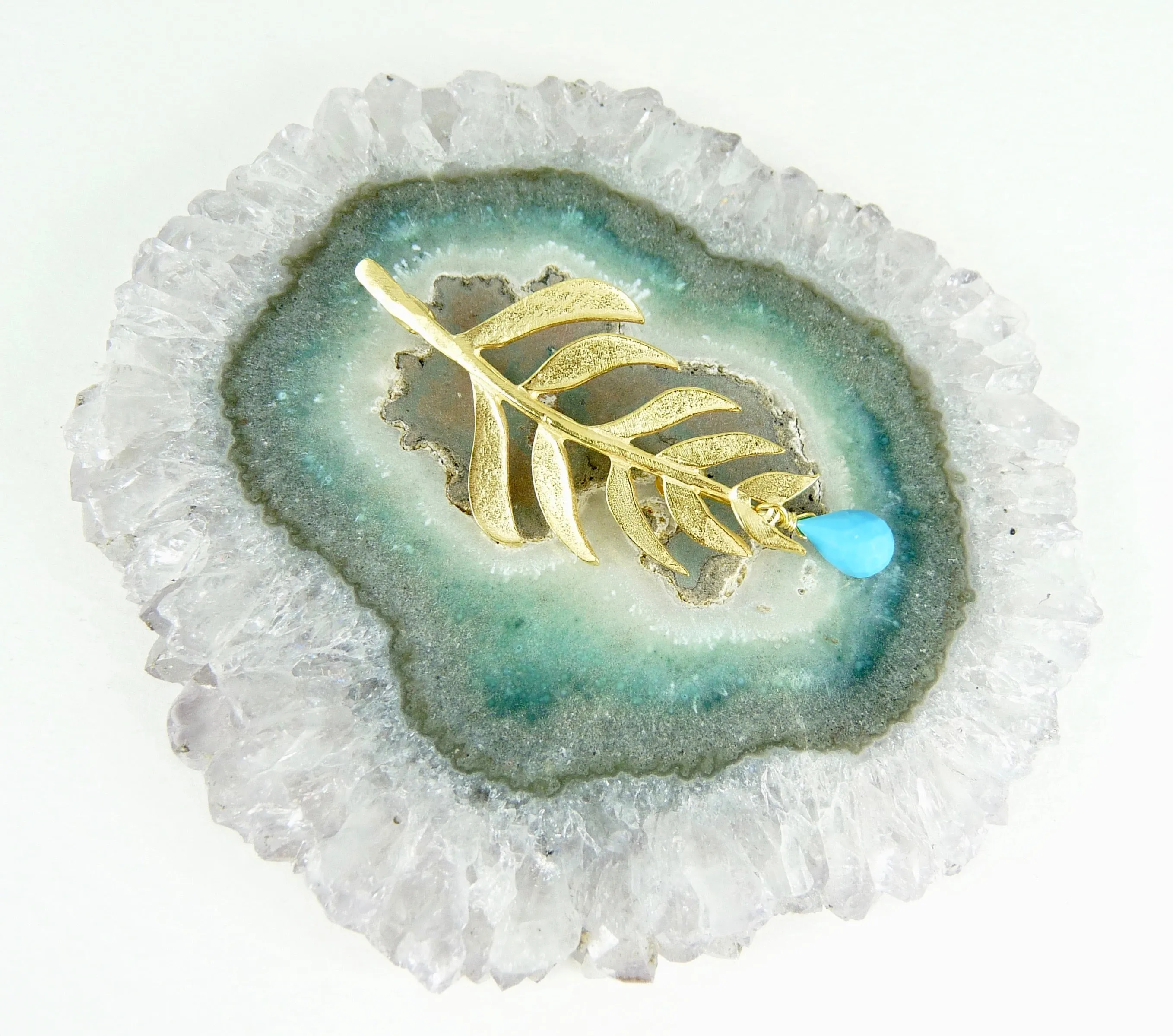 Kiki Brooch with Turquoise