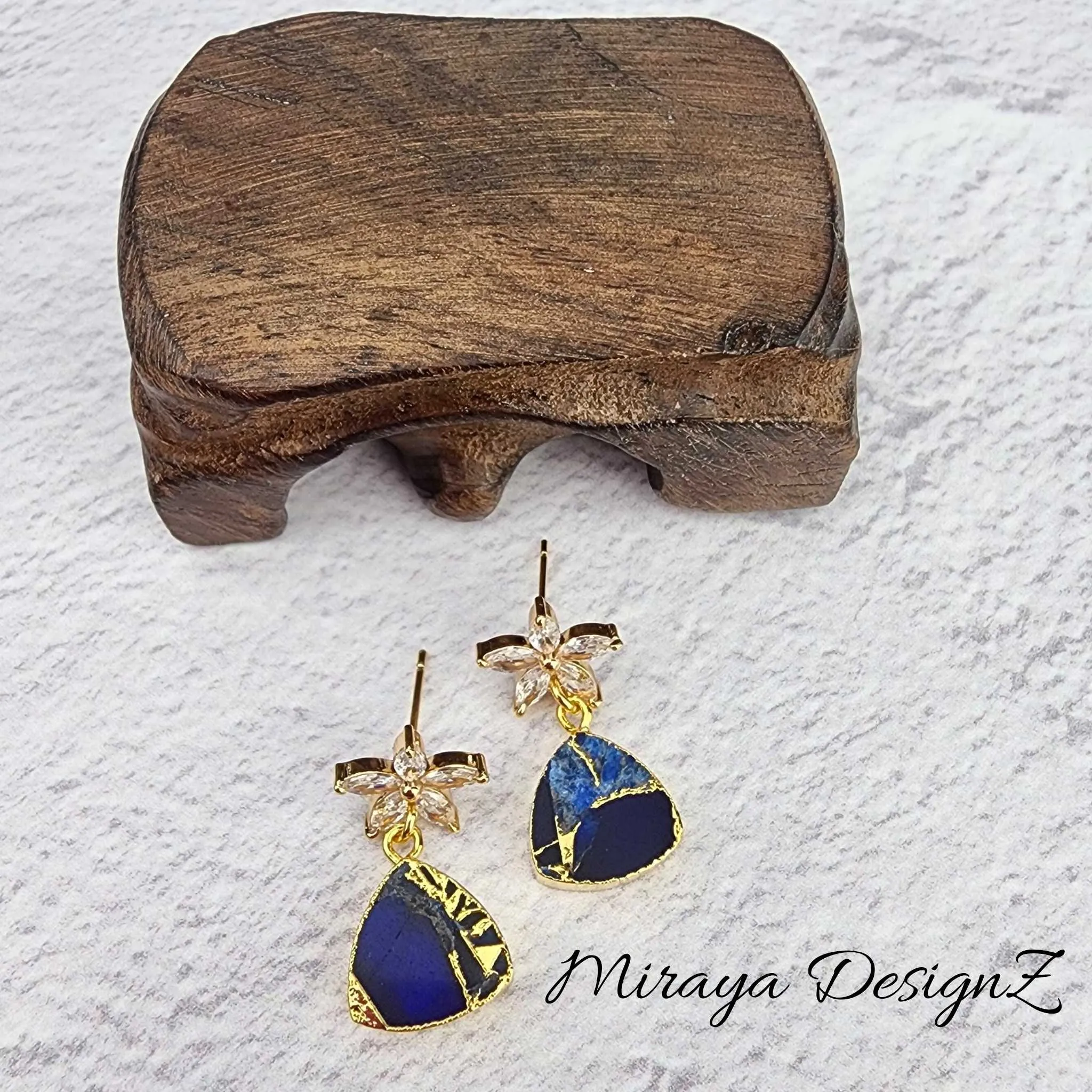 Mojave Turquoise Earring - Blue Triangle